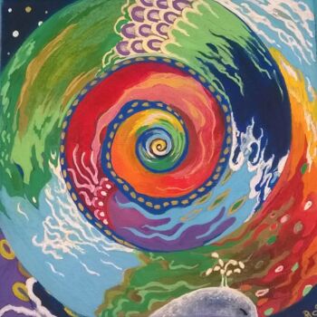 Peinture intitulée "spirale" par Cassio-Galet, Œuvre d'art originale