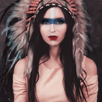 Photographie intitulée "Amerindian" par Cassiopeia, Œuvre d'art originale, Photographie numérique