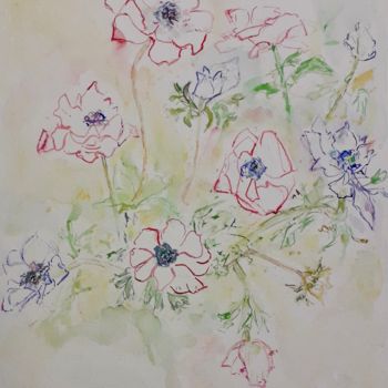 Malerei mit dem Titel "Légèreté" von Catherine Claude, Original-Kunstwerk, Aquarell