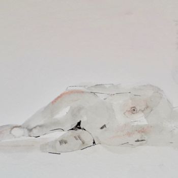 Drawing titled "Odalisque" by Catherine Claude, Original Artwork, Ink