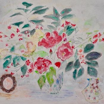 Painting titled "Petite composition…" by Catherine Claude, Original Artwork, Watercolor