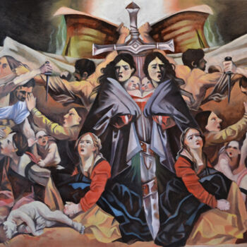 Картина под названием "SOWER OF DEATH" - Cătălin Alexandru Chifan, Подлинное произведение искусства, Масло