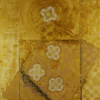Ζωγραφική με τίτλο "GOLD" από Catalina Proano, Αυθεντικά έργα τέχνης, Λάδι