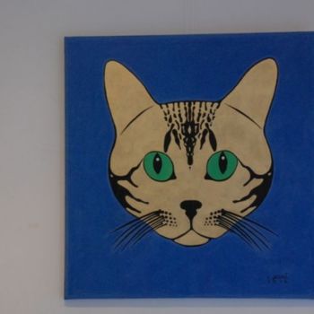 Sculpture titled "Blue Cat" by Catalin Geana, Original Artwork, Other