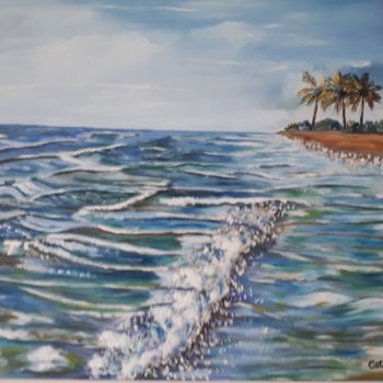 Schilderij getiteld "Mar  azul." door Catarina  Prado., Origineel Kunstwerk
