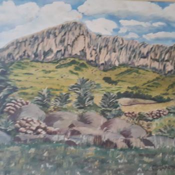 Schilderij getiteld "Montanhas de Pedras." door Catarina  Prado., Origineel Kunstwerk