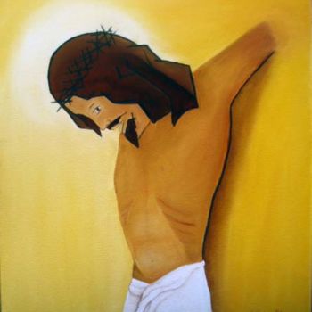 Pintura intitulada "Cristo" por Catarina Ribeiro, Obras de arte originais