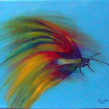 Painting titled "Borboleta" by Catarina Ribeiro, Original Artwork