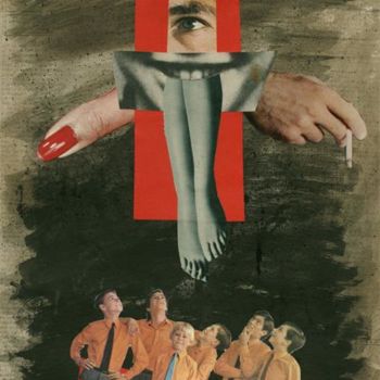 "jesus en la cruz, l…" başlıklı Tablo Juan De Leyden tarafından, Orijinal sanat
