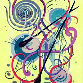 Schilderij getiteld "Chaos infinis" door Catb, Origineel Kunstwerk, Acryl