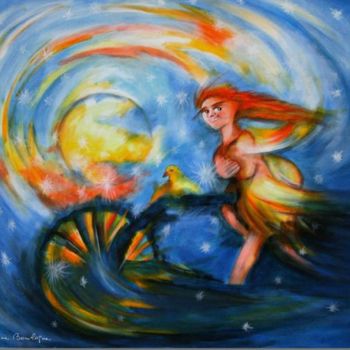 Painting titled "Voyage autour du mo…" by Catherine Boulogne, Original Artwork, Acrylic