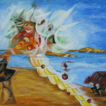 Картина под названием "Apparition" - Catherine Boulogne, Подлинное произведение искусства, Акрил