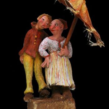 Скульптура под названием "Ombrelle" - Catherine Boulogne, Подлинное произведение искусства