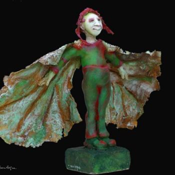 Sculpture intitulée "Icarus" par Catherine Boulogne, Œuvre d'art originale, Terre cuite