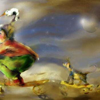 Digital Arts titled "Promenade pour anim…" by Catherine Boulogne, Original Artwork, Digital Painting