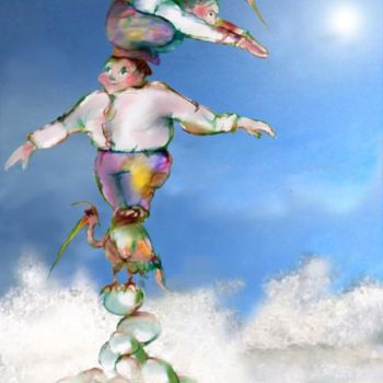 Digitale Kunst mit dem Titel "plongeoir" von Catherine Boulogne, Original-Kunstwerk, Digitale Malerei