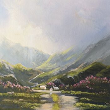 Pintura titulada "Connemara valley sh…" por Cathal O Malley, Obra de arte original, Acrílico