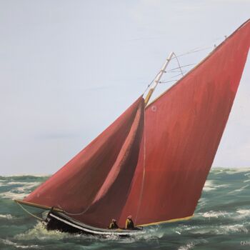 Pittura intitolato "Sailing towards the…" da Cathal O Malley, Opera d'arte originale, Acrilico Montato su Telaio per barella…