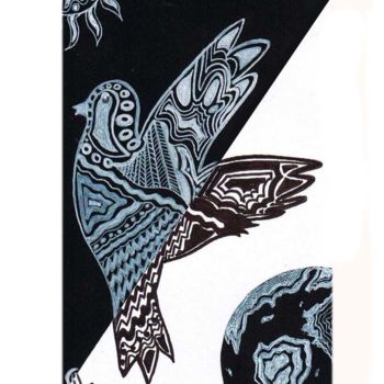 「colombe-de-la-paix-…」というタイトルの描画 Cathartによって, オリジナルのアートワーク, インク