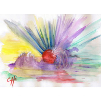 Картина под названием "Explosion" - Cathart, Подлинное произведение искусства, Акрил