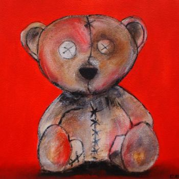 Painting titled "doudou" by Cathbv, Original Artwork