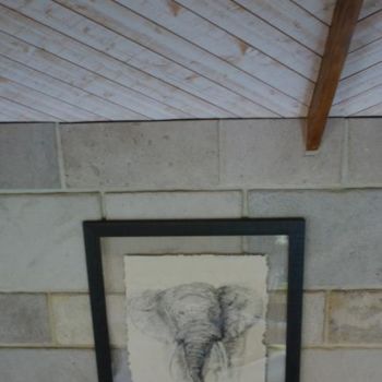 Painting titled "ELEPHANT" by Cathbv, Original Artwork