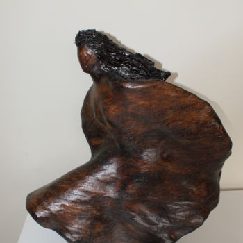 Sculpture intitulée "l'envolée" par Cathbv, Œuvre d'art originale, Terre cuite