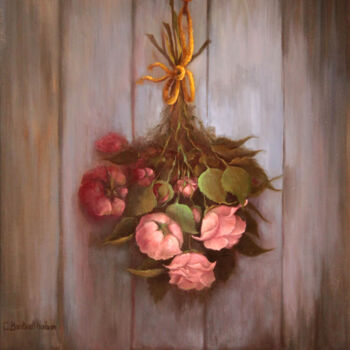 "Bouquet de Roses" başlıklı Tablo Catherine Bantwell Huiban tarafından, Orijinal sanat, Petrol Ahşap Sedye çerçevesi üzerine…