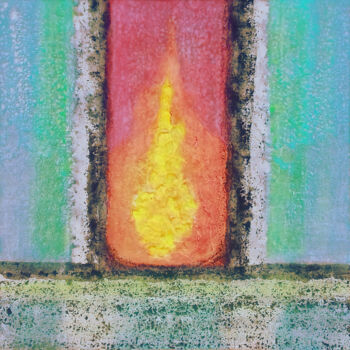 Painting titled "0238-2017-flamme-80…" by Catherine Barbet, Original Artwork
