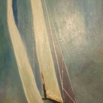 Painting titled "À VOILE" by Catherine Boissy, Original Artwork