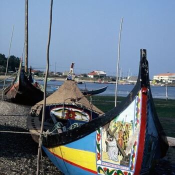 Photographie intitulée "Torreira. Moliceiro" par Catherine Boutin, Œuvre d'art originale