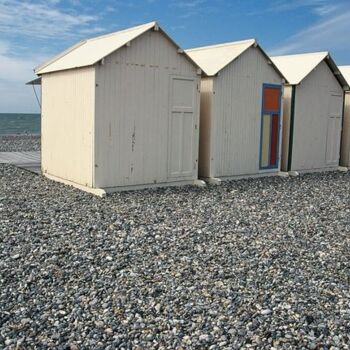 Photography titled "Cayeux. Cabines de…" by Catherine Boutin, Original Artwork