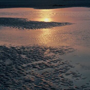 Photographie intitulée "Marée basse, le soir" par Catherine Boutin, Œuvre d'art originale