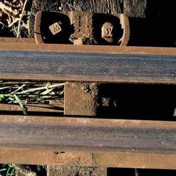 Photographie intitulée "Rails. Strasbourg" par Catherine Boutin, Œuvre d'art originale