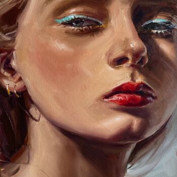 Картина под названием "Взгляд" - Катерина Брайко, Подлинное произведение искусства, Масло