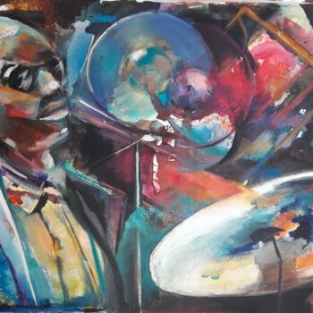 Painting titled ""Batteur"" by Catherine Cascio, Original Artwork, Other