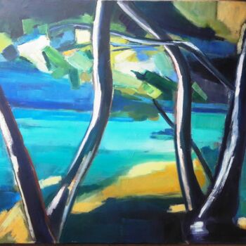 Painting titled "bord-de-mer.jpg" by Catherine Cascio, Original Artwork, Oil