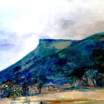 Painting titled "Le Mont Coudon /Pro…" by Catherine Cascio, Original Artwork, Oil