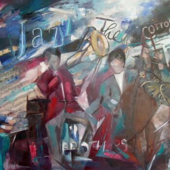 Ζωγραφική με τίτλο "jazz-band.jpg" από Catherine Cascio, Αυθεντικά έργα τέχνης