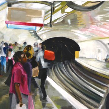 Painting titled "metropolitain.jpg" by Catherine Cascio, Original Artwork, Oil