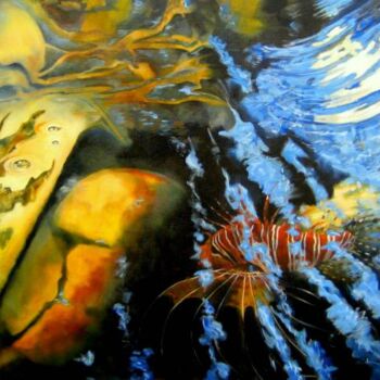 Картина под названием "" Le BATEAU IVRE" R…" - Catherine Chesneau, Подлинное произведение искусства, Масло Установлен на Дер…