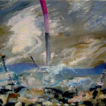 Schilderij getiteld ""BATEAU IVRE -3-"" door Catherine Chesneau, Origineel Kunstwerk