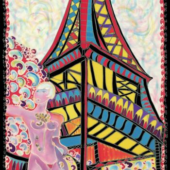 Artcraft titled "Nu à la tour Eiffel" by Catherine Clare, Original Artwork