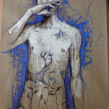 Peinture intitulée "exit la poix, l'élé…" par Catherine Cornec, Œuvre d'art originale