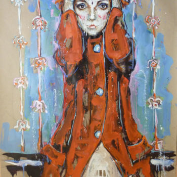 Painting titled "un centimètre cube…" by Catherine Cornec, Original Artwork