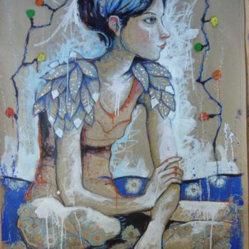 Peinture intitulée "des souvenirs de l'…" par Catherine Cornec, Œuvre d'art originale, Autre