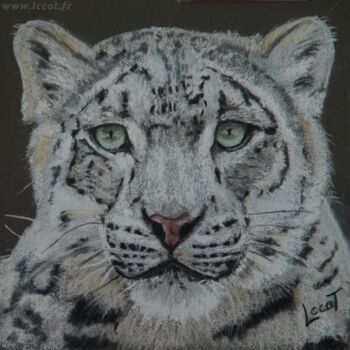 Pintura titulada "Le léopard 2" por Catherine Costet (Lccat), Obra de arte original, Pastel