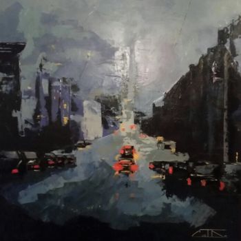 Peinture intitulée "san-francisco-by-ni…" par Catherine Degrenne, Œuvre d'art originale, Acrylique