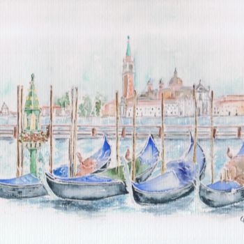 Ζωγραφική με τίτλο "Venise" από Catherine Dentz, Αυθεντικά έργα τέχνης