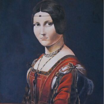 Painting titled "lucrezia.png" by Catherine Digue - Turpin, Original Artwork, Gouache